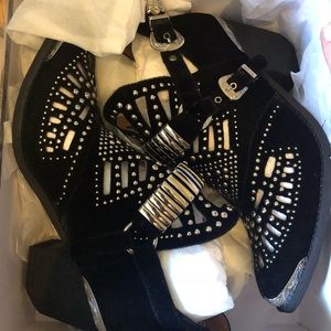 Jeffrey Campbell Calhoun Black Ankle Booties NEW